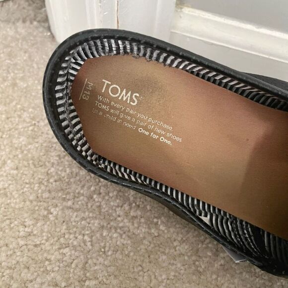 TOMS Classic Alpargata Slip On Genuine Leather Perforated Flat Driving Shoes main image 9